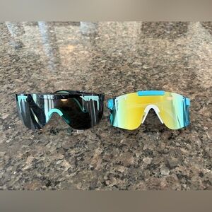 Set of two youth Pit Viper sunglasses and hard case
